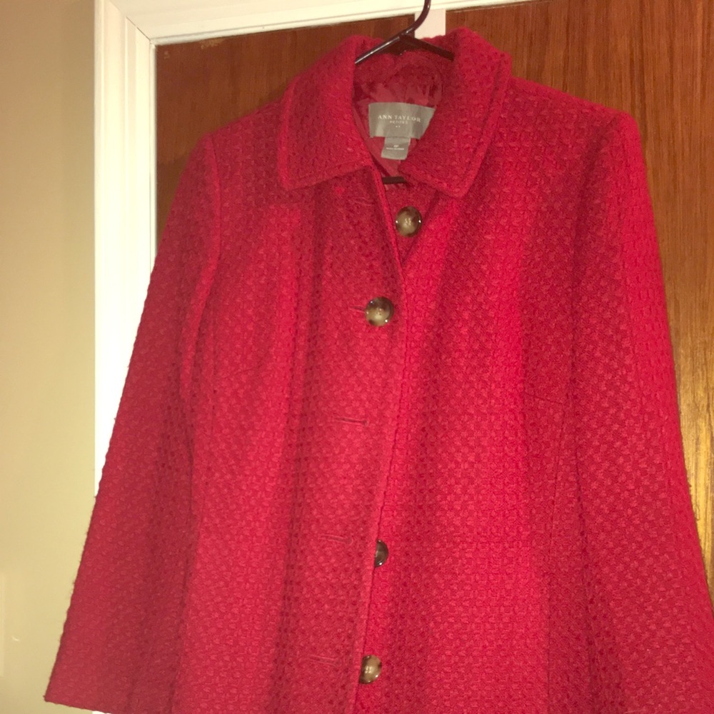 Ann Taylor Red pea coat!